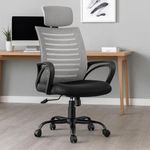 INNOWIN Mini Jazz Mesh High-Back Ergonomic Home Office Chair | 3-Years Limited Warranty Included | Tilting & Height Adjustable Mechanism, Heavy Duty Metal Base | Ideal for Office Work & Study (Grey)