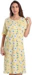 Just Love Short Sleeve Nightgown Sleep Dress for Women, Yellow, X-Large