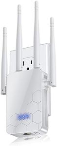 2024 WiFi Extender Signal Booster for Home, Long Range Internet Wireless Repeater up to 10,000 sq.ft, WiFi Amplifier w/Ethernet Port, Compatible with Most Devices, 1-Tap Setup, Made for USA