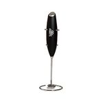 Sleepy Owl Powerful Milk Frother for Coffee | Black Color | Battery Operated Electric Frother | Stainless Steel Whisk with Frother Stand | Best for Coffee, Lattes, Milk, Hot Chocolates