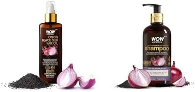 WOW Skin Science||Combo ion Black Seed Oil Shampoo with Red Onion Seed Oil Extract Black Seed Oil & Pro-Vitamin B5 Controls Hair fall Sulphate & Paraben Free For Men & Women - 300ml