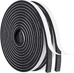 Jabukosu Foam Insulation Tape Adhesive - Door Weather Stripping, 1/2 Inch W X 1/4 Inch T Window Door Seal Strip Soundproof, Total Length 50 Feet (16.5ft x 3 Rolls) (50 Ft, 1/2In x 1/4In)