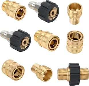 Pressure Washer Quick Release Connect Fitting Adapter Kit, M22 Ultimate Pressure Washer 3/8" Quick Disconnect Fitting, M22-14mm Swivel to 3/8'' Quick Connect, 3/4" Thread to Quick Connect