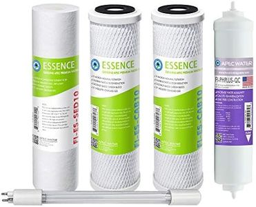 APEC Water Systems FILTER-SET-ESPHUV-SS High Capacity Replacement Filter Set for Essence Series ROES-PHUV75 Reverse Osmosis Water Filter System Stage 1-3, 5&7