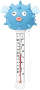 XY-WQ Floating Pool Thermometer, Large Size Easy Read for Water Temperature with String for Outdoor and Indoor Swimming Pools and Spas (Puffer)