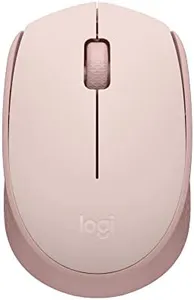 Logitech M170 Wireless Mouse for PC, Mac, Laptop, 2.4 GHz with USB Mini Receiver, Optical Tracking, 12-Months Battery Life, Ambidextrous - Rose