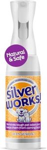 SilverWorks! Pet Odor Eliminator Spray For Home - Safe, Natural, Silver Ion Deodorizer - Cat, Dog Smell And Urine Odor Eliminator For Carpet, Furniture And Litter -16.9oz