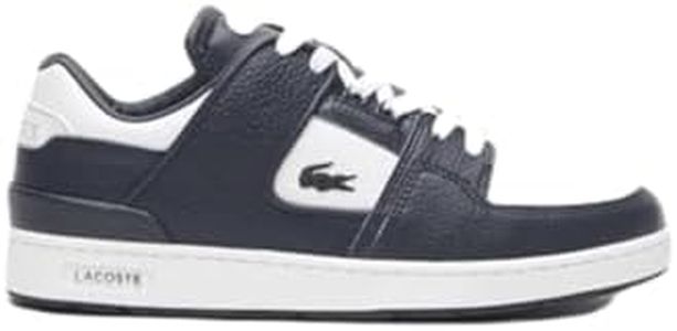 Lacoste Men's Court Cage 123 1 SMA Sneaker, White/Navy, 9 US