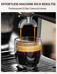 Bean to Cup Espresso Coffee Machine – Conical Burr Grinder, 20 Bar, Milk Frother, 2.8L Tank