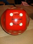 5 Pin/Duckpin Bowling Balls Set of 2 Red Dice Paramount 5" 3-8