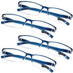 4PCSFashion Anti-blue light Reading Glasses Quality Readers for Men Women(1.75X)