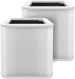 2 Pack 211+ Replacement Filter Compatible with Blueair Blue Pure 211+ Air Cleaner Purifier, 2 Stage Filtration System of Foldable Particle Activated Carbon Filter and H13 True HEPA Filter