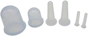 Anti Cellulite Vacuum Silicone Massage Cupping Cups – 6pcs Set for Large Body, Normal Body, Face and Eye Massage