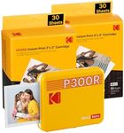 Kodak Mini 3 Retro Instant Photo Printer with Cartridge Bundle, Yellow