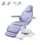 TATARTIST Electric Beauty Bed Adjustable Massage Facial Bed Aesthetic Reclining Chair Salon Spa Treatment Table All Purpose Bed with 3 Motors (Purple)