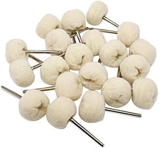 NIUPIKA Cotton Polishing Wheel Dremel Buff Buffing Wheels Soft Fine Rotary Tool Accessories 3mm Mandrel 20 Pieces