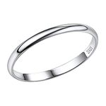 925 Sterling Silver Size 5 Rings For Women 2mm Thin Ring Band