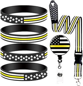 Thin Yellow Line,911 Dispatcher Lanyard,American Flag Thin Gold Line Bracelet,Dispatcher Badge Reel,Thin Gold Line Wristband,Dispatcher Bracelet,Thin Yellow Line Badge Holder,Thin Gold Line Lanyard, Thin Gold Line, Large