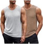 COOFANDY Casual Cotton Tank Top Multi Pack for Men Sleeveless s