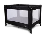 REQUISITE NEEDS Sleeptight Travel Cot - Black, Lightweight Padded Travel Cot Suitable for Birth, Baby