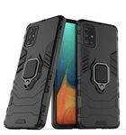 Designerz hub® Samsung Galaxy A51 Case Back Cover Dual Layer Armor Defender Full Body Protective + PC Hybrid Kickstand Back Case Cover Designed for Samsung Galaxy A51