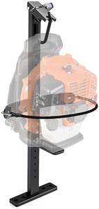 SDSNTE Backpack Blower Rack with Lock for Trailer – Heavy-Duty Thickened Steel Mount Fits 22"-26" Blowers, Anti-Theft Design for Open Trailers or Garage Storage, Black