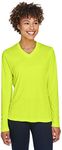 Team 365 Women's Zone Performance Long-Sleeve T-Shirt, Safety Yellow, Medium