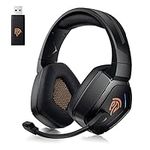 EasySMX Grani C07W Over-Ear Wireless Gaming Headset with Microphone, 2.4GHz + USB Bluetooth + 3.5mm Wired Jack 3 Modes for PC, PS4, PS5, Mac, Switch, Mobile Phone, Laptop