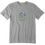 Life is Good. Mens Crusher Tee Pump Putt Jake, Heather Gray, Heather Gray, Large