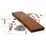 Toyrific | Cribbage Wooden Traditional Board Game with Cards, Boards and Pins