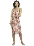 EROTISSCH Peach-Coloured & Green Floral Printed Swimwear for Women