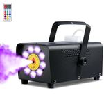 Fog Machine, Theefun Smoke Machine with 9 Stage LED Lights & 12 Colors, 2500CFM Fog with Strobe Effect, Halloween Fog Machine with Wireless Remote Control for Wedding Party Halloween and Stage Effect