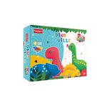 Funskool Fundough Playset Dino Ville, Pretend Play, Mould to Make Dinosaurus from Dough, 4 tubs of Dough, Toys for Kids, Shaping, Sculpting, 3 Years and Above, Multicolour