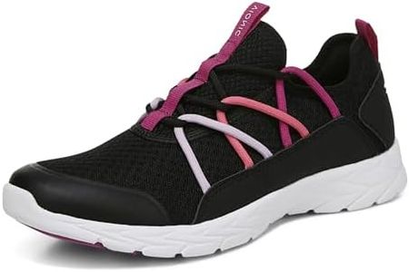Vionic Women's Oxford, Black and Pink, 6 Wide