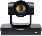 FEELWORLD UHD4K12X 4K PTZ Camera USB POE 12X Optical Pan Tilt Zoom, AI Auto Tracking Fcous SDI HDMI IP Remote Control for Live Streaming Church Video Conference Teaching