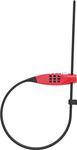 ABUS Combiflex TravelGuard cable lock - lock for securing helmets, prams, skis and luggage - 75 cm cable length - with number code - red