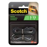 Scotch Indoor Fastners Holds 3 lb, Easy Lock, 0.75 in x 1.5 ft, Black (RF4711)