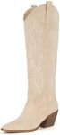 iiimmu Cowboy Boots for Women Beige