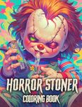 Horror Stoner Coloring Book: 50 Coloring Pages Spooky and Cute Chibi Horror Characters Weed Infused Trippy For Relaxation and Stress Relief, Perfect for Men & Women