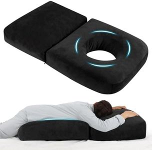 Pregnancy Pillow for Stomach Sleepers, 45.3 Inch Pregnancy Massage Pillow Full Body Pillow with Removable Cover - Support for Back, Legs, Belly, HIPS for Pregnant Women (Black)