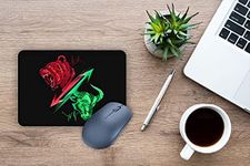 Stock Market Bull & Bear Mouse Pad | Trading Printed Computer Mouse Mat for Laptop, MacBook Pro,Smooth Mouse Control and Anti-Slip Rubber Base (9 inches x 7 inches) (Multicolor)