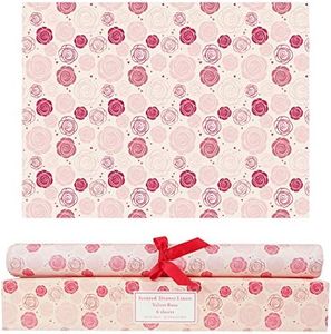 LA BELLEFÉE Scented Drawer Liners & Fragrant Shelf, 6 - Sheets Scent Paper Liner Perfect for Dresser, Linen Closet, Cabinet Drawers, Kitchen, Bathroom, Vanity (English Rose)