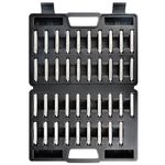 Metal Stamp Number & Letter Punch Set (39 Piece - Industrial Grade Steel Stamps) 1/4" Letters A-Z, Numbers 0-9, and 4 Extra Symbols - Hard Shell Plastic Storage Case