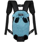 PetAmi Dog Carrier Backpack, Adjustable Pet Cat Front Carrier Backpack, Ventilated Dog Chest Carrier for Hiking Camping Travel, Sling Bag for Small Medium Dog Cat Puppies, Medium, 9-13 lbs, Sea Blue