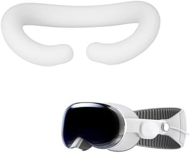 kwmobile Cover for VR Glasses Compatible with VR Lenses Apple Vision Pro Cover - Silicone Mask - White