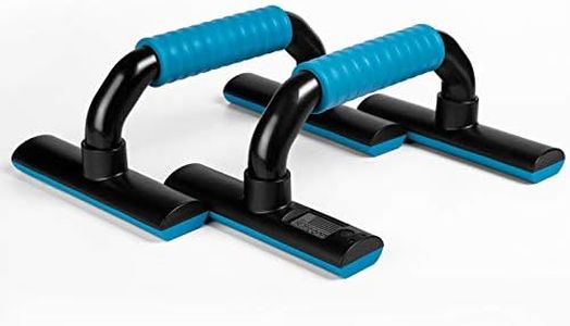 Push Up Bars Strength Training - Push Up Board with Counter Push-up Bracket Board with Non-Slip Sturdy Structure Portable for Home Fitness Training, Push Up Stands Handle for Floor Workouts (Blue-with Counter)