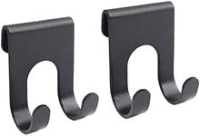 Double Hooks for Glass Shower Door,ULIFESTAR Space Aluminum Towel Hooks,Heavy Duty Rack Hook,Over Door Hooks,Bathroom Frameless Drilling-Free Hanger for Bathing Suits Robe Towel Squeegee Loofah Shaver