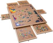 Gondola 2000 Piece Puzzle Board, Portable Puzzle Board with Drawers and Cover, Wooden Jigsaw Puzzle Tray - Adjustable Puzzle Boards, Lightweight Puzzle Table with 4 Drawers, Puzzle Accessories