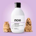 Moe Keratin Plus Pet Shampoo for Repair and Strengthening Damaged Fur| Natural Pet Shampoo Made with Plant Based Ingredients | Sulfate & Paraben Free, pH Balanced for Pets (300ml)