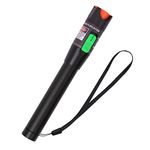 Fiber Visual Fault Locator 30mW 30KM, VFL Fiber Optic Cable Tester Meter, Red Light Pen Tester Adapt LC/FC/SC/ST Interface, Fiber Network Cable Test Kit Fiber Light Source Testers(Aluminum)